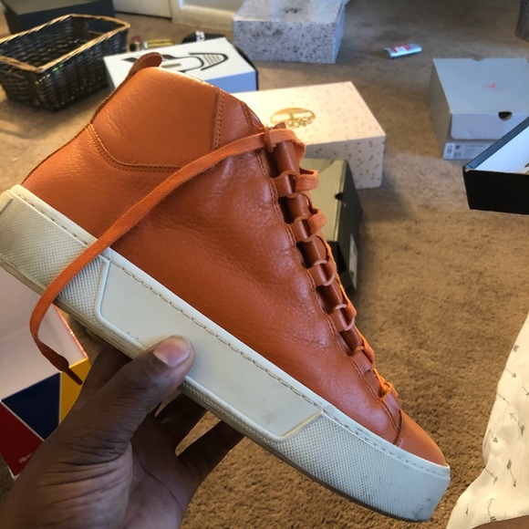 Orange Balenciaga Arena Size 42